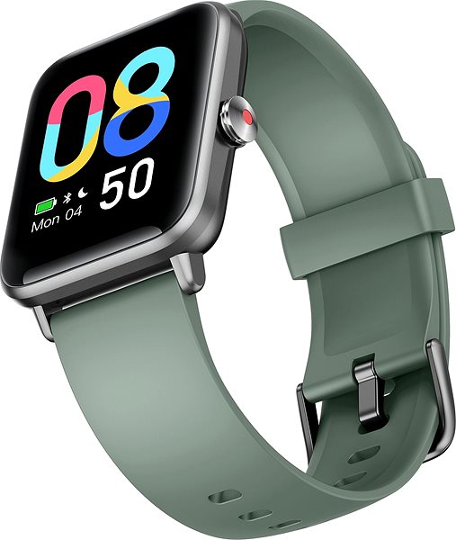 Smart Watch WowME Watch GT01 Silver/Light Green Lateral view