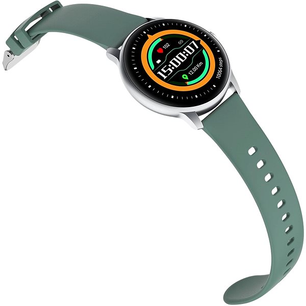 Smart Watch WowME KW66 Silver/Green Lateral view