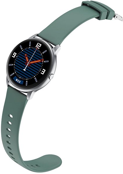 Smart Watch WowME KW66 Silver/Green Lateral view