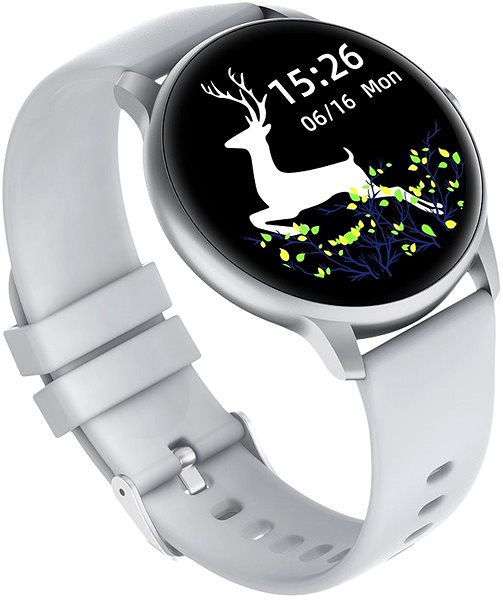 Smart Watch WowME KW66 Silver/White Lateral view
