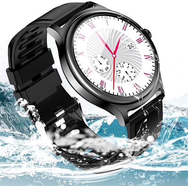 Smartwatch WowME Roundwatch schwarz/pink Lifestyle
