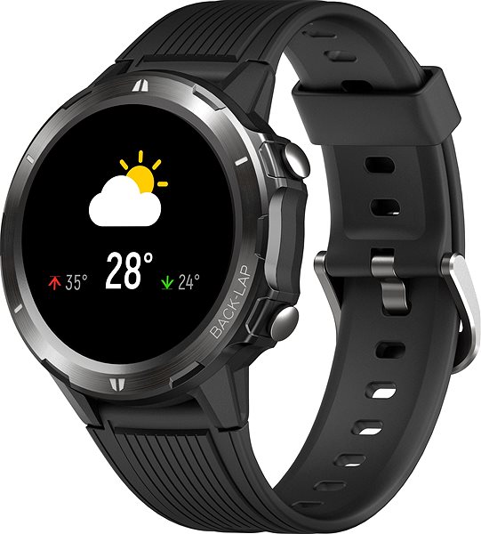 Smart Watch WowME Roundsport Black Lateral view