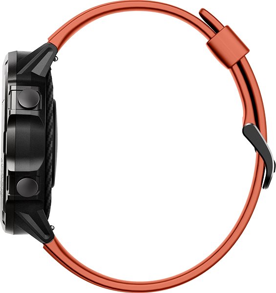 Smartwatch WowME Roundsport - orange Seitlicher Anblick