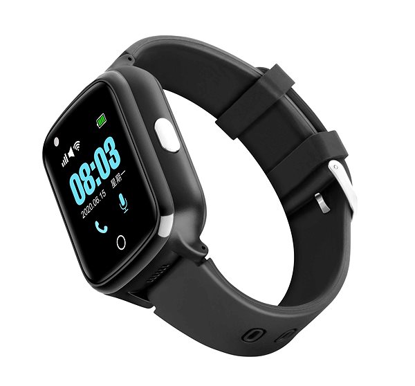 Smart Watch WowME Senior Watch Black Silicone Lateral view