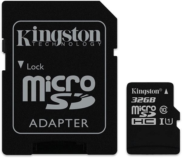 Memóriakártya Kingston MicroSDHC 32GB Class 10 UHS-I + SD adapter ...