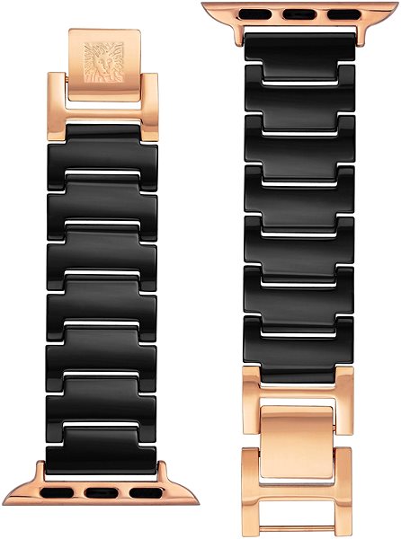 Remienok na hodinky Anne Klein Remienok na Apple Watch 38 mm/40 mm/41 mm zliatinový, čierny ...