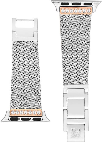 Remienok na hodinky Anne Klein Remienok milánsky ťah na Apple Watch 38 mm/40 mm/41 mm strieborný ...