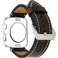 Eternico Leather Band 2 pro Apple Watch 38mm / 40mm / 41mm tmavě hnědý - Řemínek