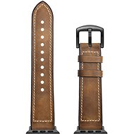 Eternico Leather and Silicone Band pro Apple Watch 42mm / 44mm / 45mm hnědý - Řemínek