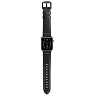 Eternico 42mm / 44mm / 45mm Leather and Silicone Band pro Apple Watch černý - Řemínek