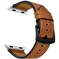 Eternico 42mm / 44mm / 45mm Leather Band pro Apple Watch hnědý - Řemínek