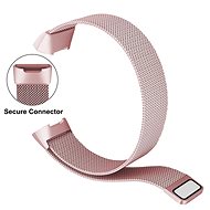 Eternico Steel růžový (Large) pro Fitbit Charge 3 / 4 - Řemínek