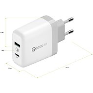AlzaPower Q200C Quick Charge 3.0 bílá - Nabíječka do sítě