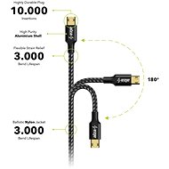 AlzaPower ReversibleCore Micro USB 2m černý - Datový kabel