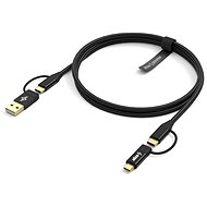 AlzaPower MultiCore 4in1 USB 2m černý - Datový kabel