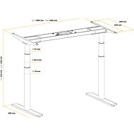 AlzaErgo Table ET1 Ionic šedý - Výškově nastavitelný stůl