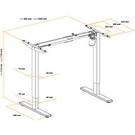 AlzaErgo Table ET2.1 Essential bílý - Výškově nastavitelný stůl