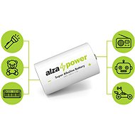 AlzaPower Super Alkaline LR20 (D) 4ks v eko-boxu - Jednorázová baterie