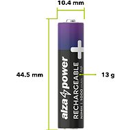AlzaPower Rechargeable HR03 (AAA) 1000 mAh 4ks v eko-boxu - Nabíjecí baterie