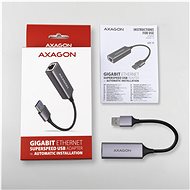 AXAGON ADE-TR , USB-A>GLAN, Metal Gray - Síťová karta