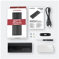 AXAGON EEM2-GTO, M.2 NVMe THIN OVAL box, SuperSpeed USB-C 10 Gbps, black - Externí box