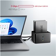 AXAGON ADSA-D25, dual 2.5&quot; HDD/SSD CLONE MINI dock, SuperSpeed USB 5 Gbps - Externí dokovací stanice