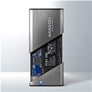 AXAGON EEM2-SG2, M.2 NVMe & SATA screwless RAW box, gray, SuperSpeed USB-C 10 Gbps - Externí box