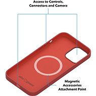 AlzaGuard Magnetic Silicone Case pro iPhone 12 Pro Max červené - Kryt na mobil