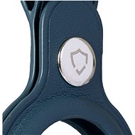 AlzaGuard Leather Keychain pro Airtag modrá - AirTag klíčenka