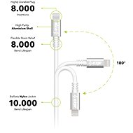 AlzaPower AluCore Lightning MFi (C89) 1m stříbrný - Datový kabel