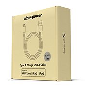 AlzaPower AluCore Lightning MFi (C89) 1m stříbrný - Datový kabel