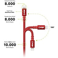 AlzaPower AluCore Lightning MFi (C89) 1m červený - Datový kabel