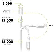 AlzaPower AluCore USB-C to Lightning MFi 1m stříbrný - Datový kabel