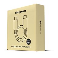 AlzaPower Core USB-C / USB-C 3.2 Gen 1, 5A, 100W, 0.5m černý - Datový kabel
