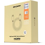 AlzaPower Premium HDMI 2.0 High Speed 4K 1m bílý - Video kabel