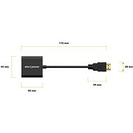 AlzaPower HDMI (M) na VGA (F) 0.1m lesklá černá - Redukce