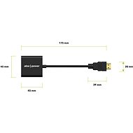 AlzaPower HDMI (M) na VGA (F) 0.1m matná černá - Redukce
