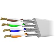 AlzaPower Patch CAT6 FTP Flat 3m šedý - Síťový kabel