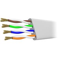AlzaPower Patch CAT6 UTP Flat 2m šedý - Síťový kabel