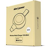 AlzaPower Wireless MFi Watch charger 120 USB-C bílá - Bezdrátová nabíječka