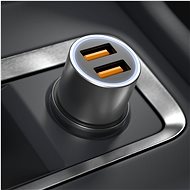 AlzaPower Car Charger X520 Fast Charge stříbrná - Nabíječka do auta