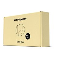 AlzaPower Cable Clips 6 pcs černé - Organizér kabelů