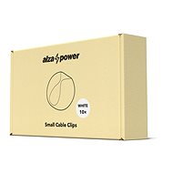 AlzaPower Small Cable Clips 10 pcs bílé - Organizér kabelů
