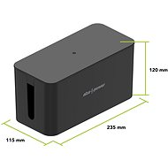 AlzaPower Cable Box Basic Small černý - Organizér kabelů