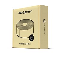 AlzaPower VelcroStrap+ Roll 1m černá - Organizér kabelů