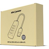 AlzaPower AluCore USB-A (M) na 4× USB-A (F) vesmírně šedá - USB Hub