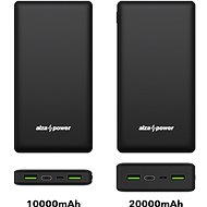 AlzaPower Ingot 10000mAh Quick Charge + PD3.0 černá - Powerbanka