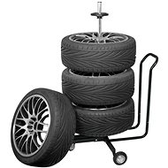 Carpoint stojan na pneu pojízdný s krycí plachtou - Stojan na pneumatiky