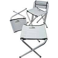 Cattara DOUBLE šedý + 4x židlička - Stolek
