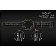 Aligator Watch 22 mm kovový řemínek stříbrný - Řemínek